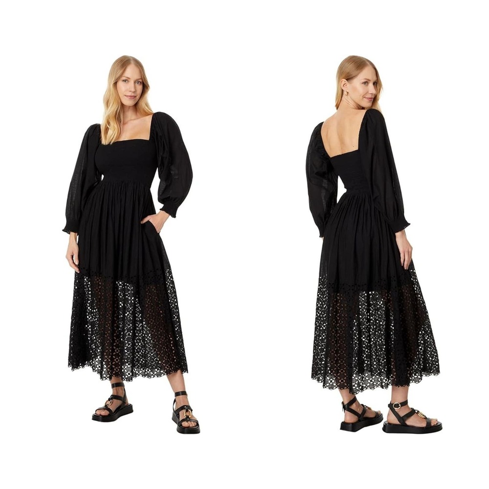 New Free People Perfect Storm Boho Relaxed Cotton Maxi Dress Large